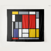 Tenture Piet Mondrian, Composition avec grand plan rouge (Devant (Horizontal))