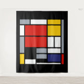 Tenture Piet Mondrian, Composition avec grand plan rouge (Devant)