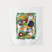 Tenture Pigeons de Christmas (Devant)