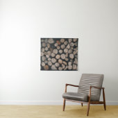 Tenture Pile of brown fire woods (En situation (horizontale))