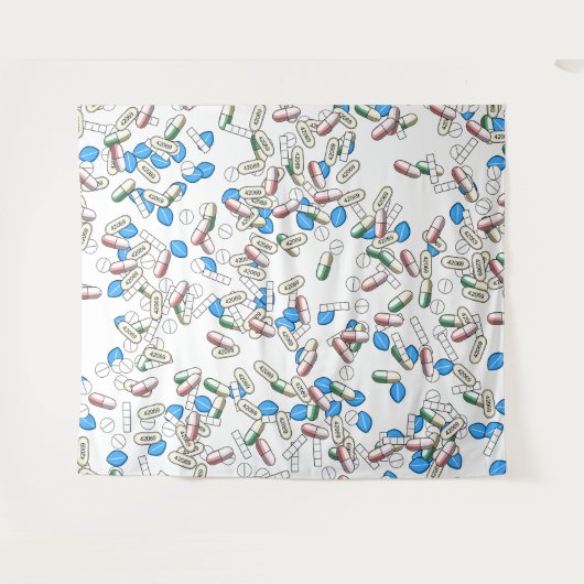 Tenture Pill Sprinkles Pattern (Devant (Horizontal))