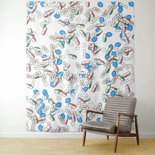 Tenture Pill Sprinkles Pattern (En situation)