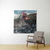 Tenture Pilote de vélo droit jetez l'oreiller (En situation)