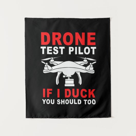 Tenture Pilote d'essai de drone (Devant)