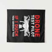 Tenture Pilote d'essai de drone (Devant (Horizontal))