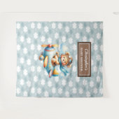 Tenture Pilote Ourson Mignon Mur de Fête Personnalisé (Devant (Horizontal))