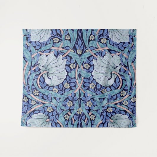 Tenture Pimpernel Blue, William Morris (Devant (Horizontal))