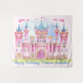 Tenture Pincess Anniversaire de la fête Bannière (Devant (Horizontal))