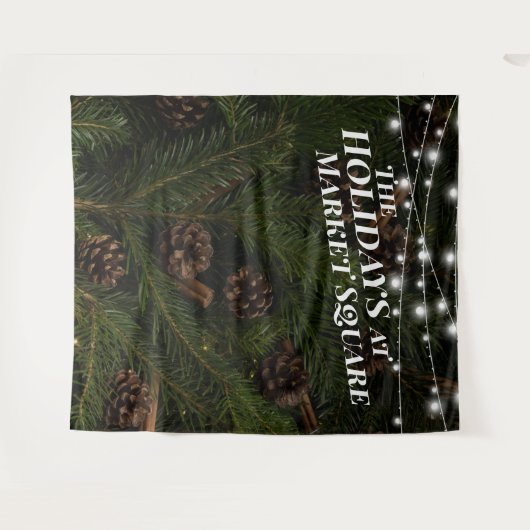 Tenture Pine Tree Branches Holiday Photo Backdrop (Devant (Horizontal))