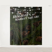 Tenture Pine Tree Branches Holiday Photo Backdrop (Devant)