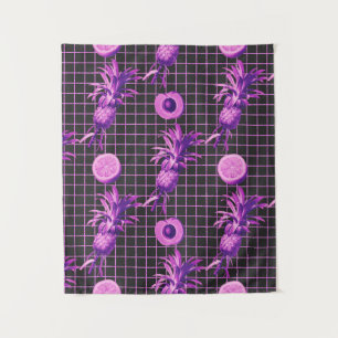 Tenture Pink 80s Ananas Mango Citron Motif