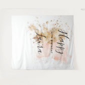 Tenture Pink And Gold 60E Anniversaire Photo Booth fond (Devant (Horizontal))