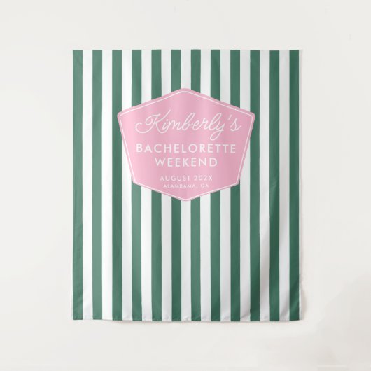 Tenture Pink And Green 1950 Photos de vacances (Devant)