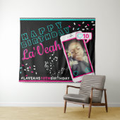 Tenture Pink|Blue Cellphone Photo Social Media & Music (En situation (horizontale))