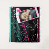 Tenture Pink|Blue Cellphone Photo Social Media & Music (Devant)