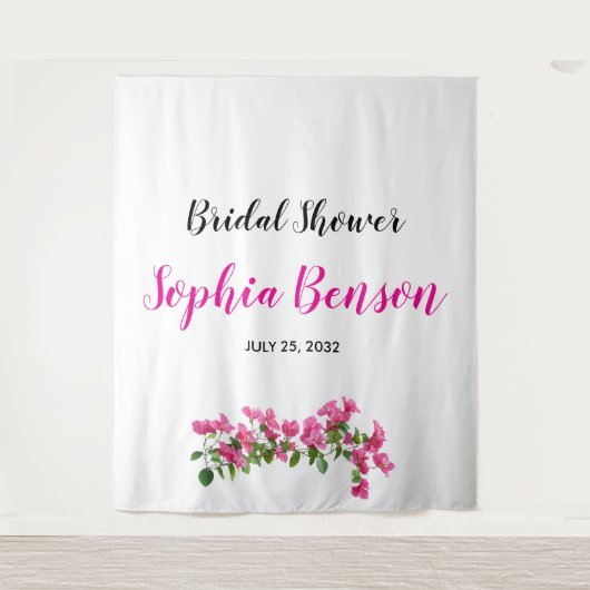 Tenture Pink Bougainvillea Floral Bridal Backdrop (Devant)