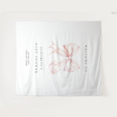 Tenture Pink Bow Coquette Baby Shower Backdrop (Devant (Horizontal))