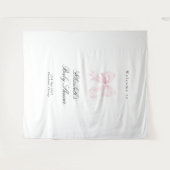 Tenture Pink Bow Coquette Baby Shower Backdrop (Devant (Horizontal))