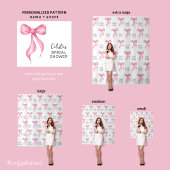 Tenture Pink Bow Fête des mariées personnalisée fond