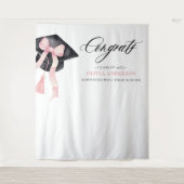 Tenture Pink Bow Graduation Félicitation Photo Contexte (Devant)