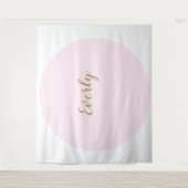 Tenture Pink Elegant Simple Script Cake Table de fond (Devant)