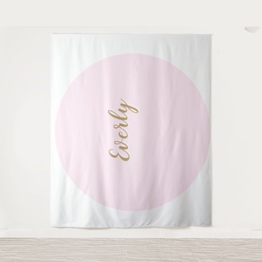 Tenture Pink Elegant Simple Script Cake Table de fond (Devant)