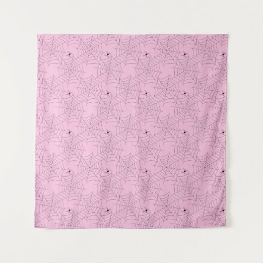 Tenture Pink et Black Spiderweb (Devant (Horizontal))