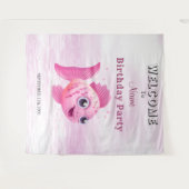 Tenture Pink Fish Anniversaire (Devant (Horizontal))