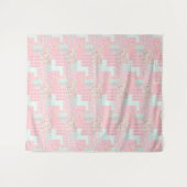Tenture Pink Floral Aesthetic Tapestry | Romantic Wall Dec (Devant (Horizontal))