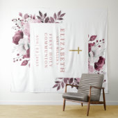 Tenture Pink Floral First Holy Communion Fond d'écran (En situation (horizontale))