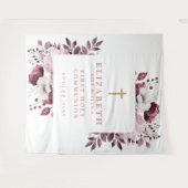 Tenture Pink Floral First Holy Communion Fond d'écran (Devant (Horizontal))