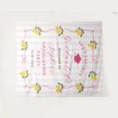 Tenture Pink Freshly Lemon Citrus Graduation Decor (Devant (Horizontal))