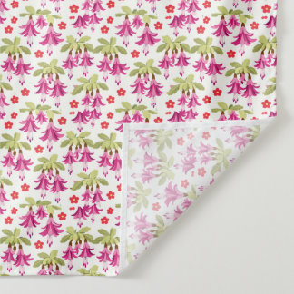 Tenture Pink Fuchsia Floral Pattern – Retro Botanical
