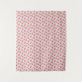 Tenture Pink Fuchsia Floral Pattern – Retro Botanical (Devant)