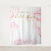 Tenture Pink & Gold Calligraphy Script Photo Prop Backdrop (Devant)