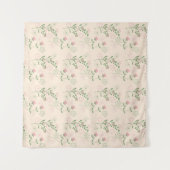 Tenture Pink Green Retro Y2K les années 70 Fleur Motif (Devant (Horizontal))