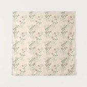 Tenture Pink Green Retro Y2K les années 70 Fleur Motif (Devant)