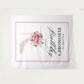 Tenture Pink High Heels Birthday Welcome  (Devant (Horizontal))