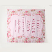 Tenture Pink Love Shack Baby shower Photo Booth fond (Devant (Horizontal))