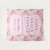 Tenture Pink Love Shack Fiance Fête des mariées fond (Devant (Horizontal))