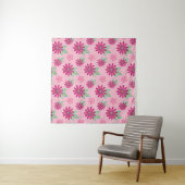 Tenture Pink marguerite florale sans couture patternart, b (En situation (horizontale))
