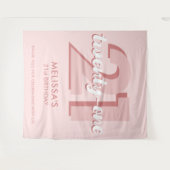 Tenture Pink moderne 21e anniversaire (Devant (Horizontal))