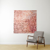 Tenture Pink rose gold square mosaic tiles for texture bac (En situation)