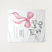 Tenture Pink She's Tying the Knot Fête des mariées Context (Devant (Horizontal))