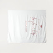 Tenture Pink Simple Modern Script Name Graduation Party (Devant (Horizontal))