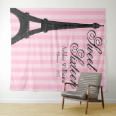 Tenture Pink Stripe Paris Theme Sweet 16 En fond (En situation (horizontale))