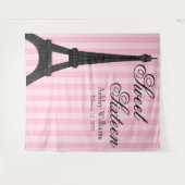 Tenture Pink Stripe Paris Theme Sweet 16 En fond (Devant (Horizontal))