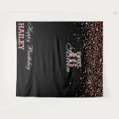 Tenture Pink Sweet 16th Photo Booth fond (Devant (Horizontal))