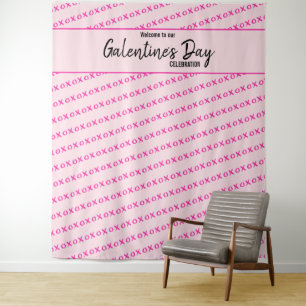Tenture Pink XOXO Galentine's day Photo fond personnalisé