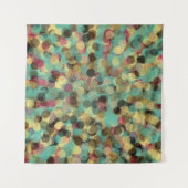 Tenture pink yellow green and blue circle pattern abstract (Devant (Horizontal))